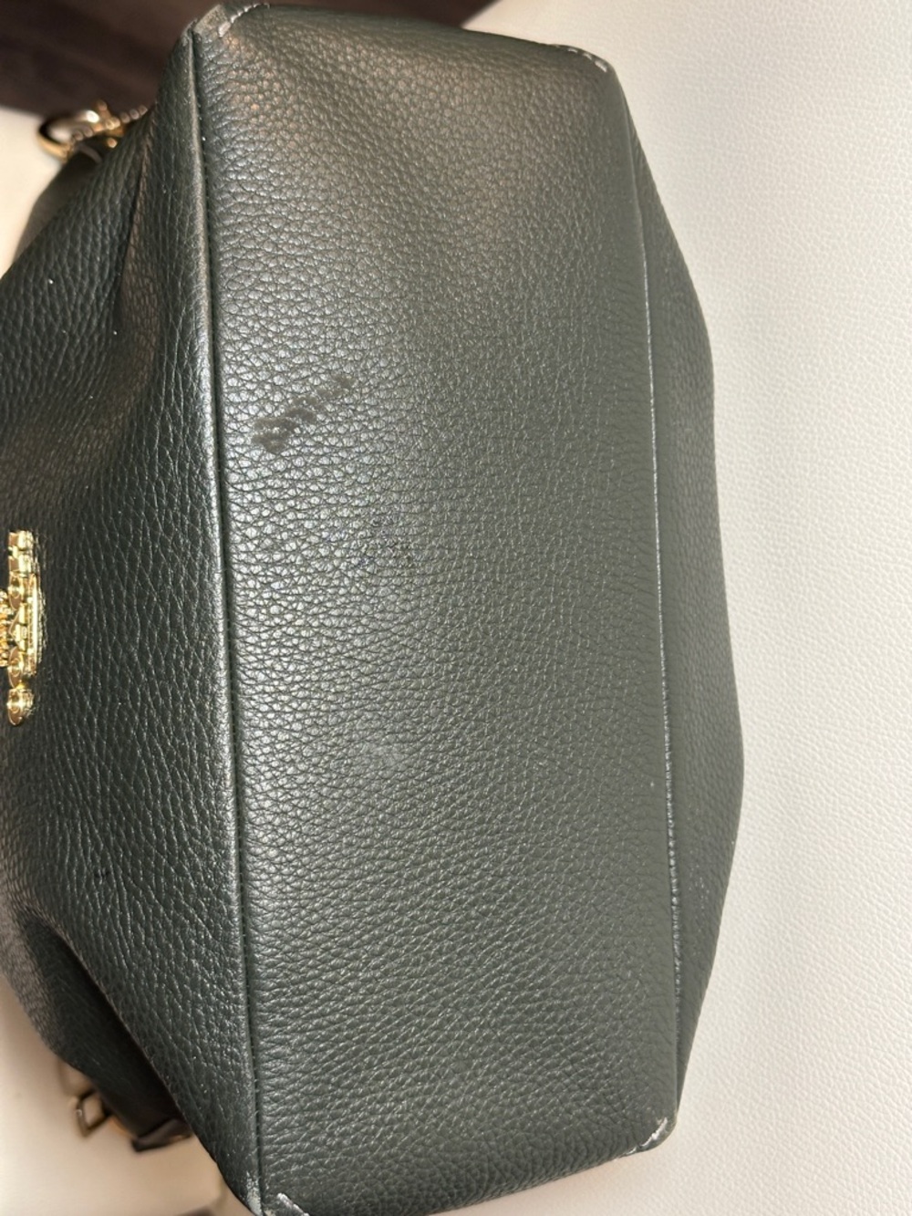 COACH Dark Green Pebbled
Leather Abby Hobo w/ Gold Hardware - GUC - Picture 8 of 11